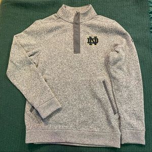 Heather Grey Notre Dame Quarter-Zip Sweatshirt